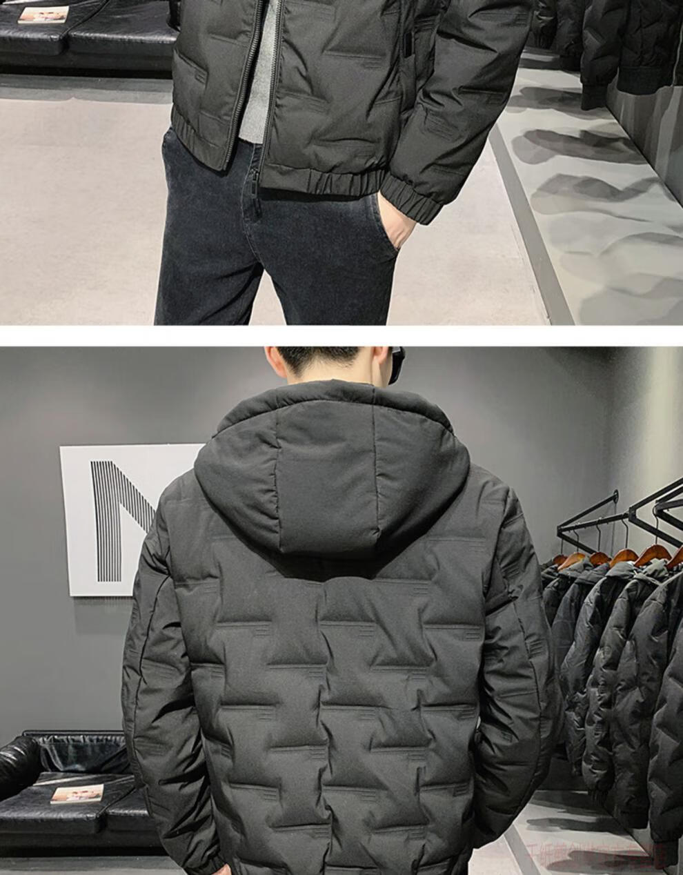 千纸鹤国际大牌进口高质量高品质冬秋季男士羽绒棉服新品潮流连帽外套