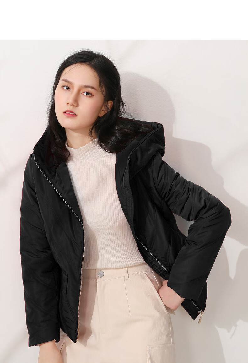 yifini易菲短款棉服女秋冬冬装宽松时尚外套2021新款加厚保暖棉衣2010