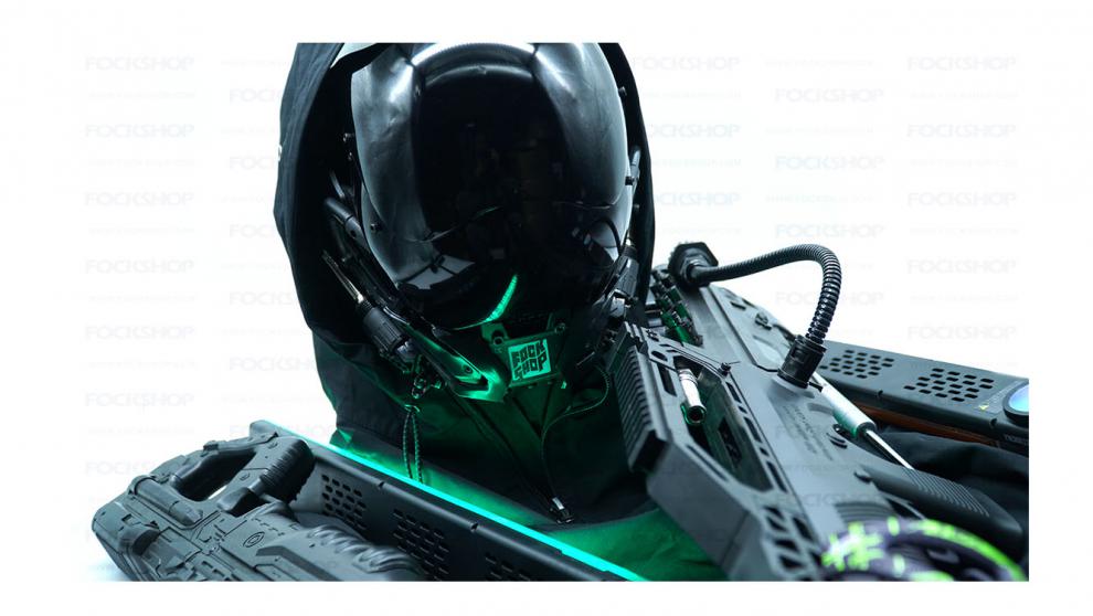 赛博朋克面具机能面具赛博朋克黑色面罩科技头套道具中国无fockhsop否