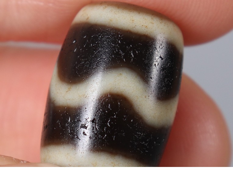 西藏水纹天珠 至纯天珠 藏传天珠文玩配饰 佛珠手串顶珠腰珠配珠 1颗