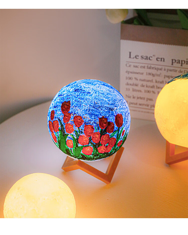 儿童手工diy星球灯月球灯led创意制作彩绘小夜灯男孩女孩生日礼物 15