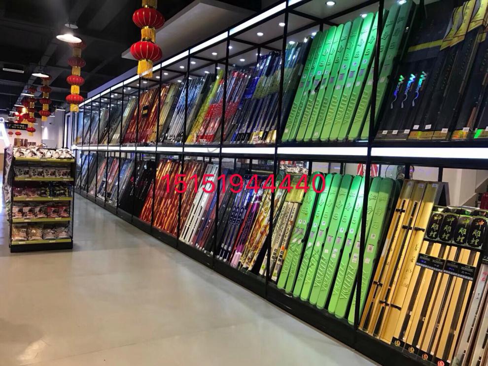 墨申拆装渔具店货架鱼竿样品展示柜展架挂件钓箱陈列柜鱼漂饵料柜