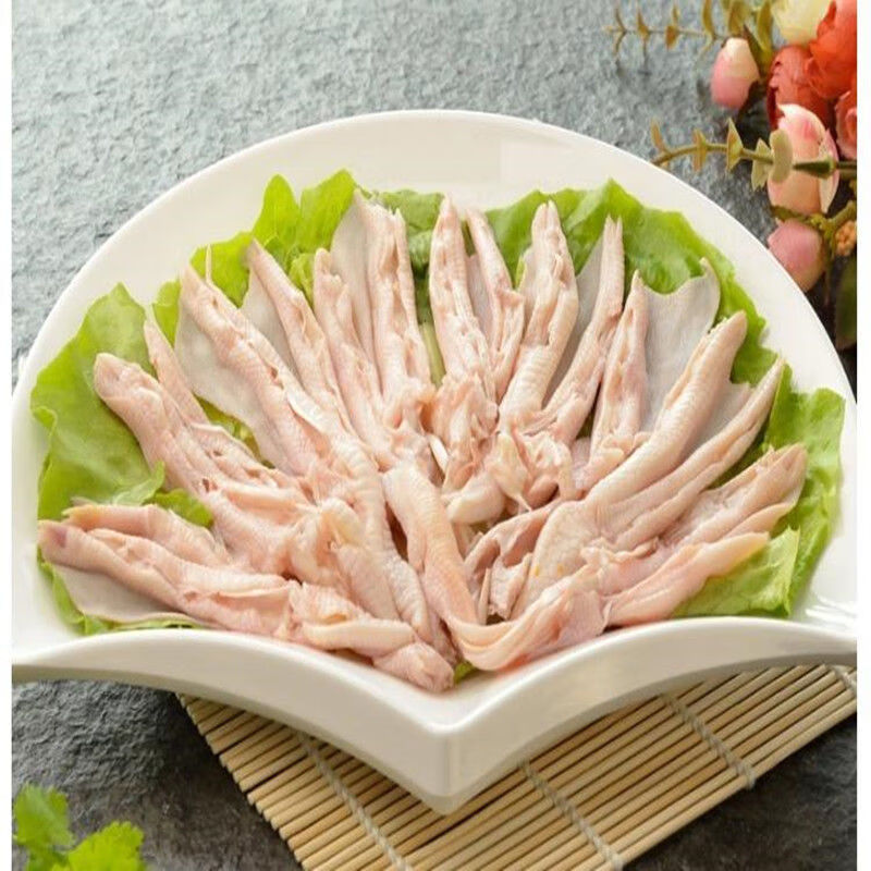 无骨鸭掌2斤新鲜冷冻去骨鸭爪生鸭爪脱骨鸭掌剔骨鸭脚丽鲜玫1斤脱骨