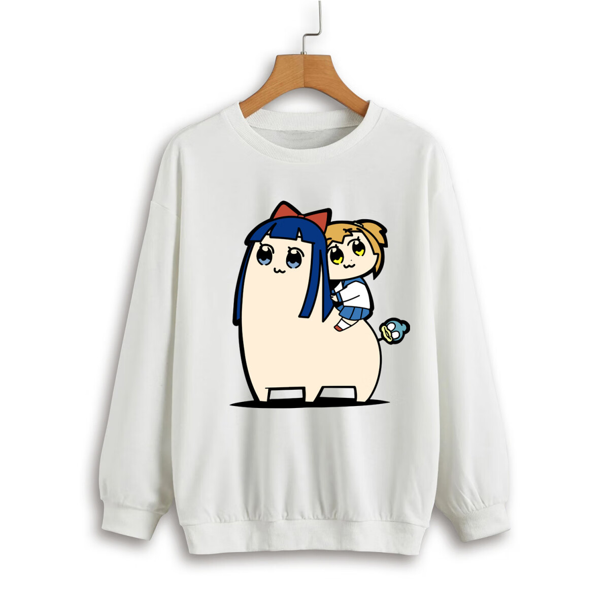 思鸾pop子和pipi美动漫联名衣服二次元卫衣男女学生长袖休闲圆领卫衣