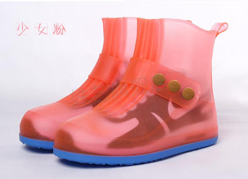 高弹防雨鞋套防雨水鞋套亲子水鞋套雨鞋套透明果冻雨鞋便携水鞋套耐磨