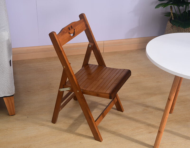 楠竹实木折叠凳子户外便携式小椅子钓鱼马扎家用凳休闲靠背椅定制茶色