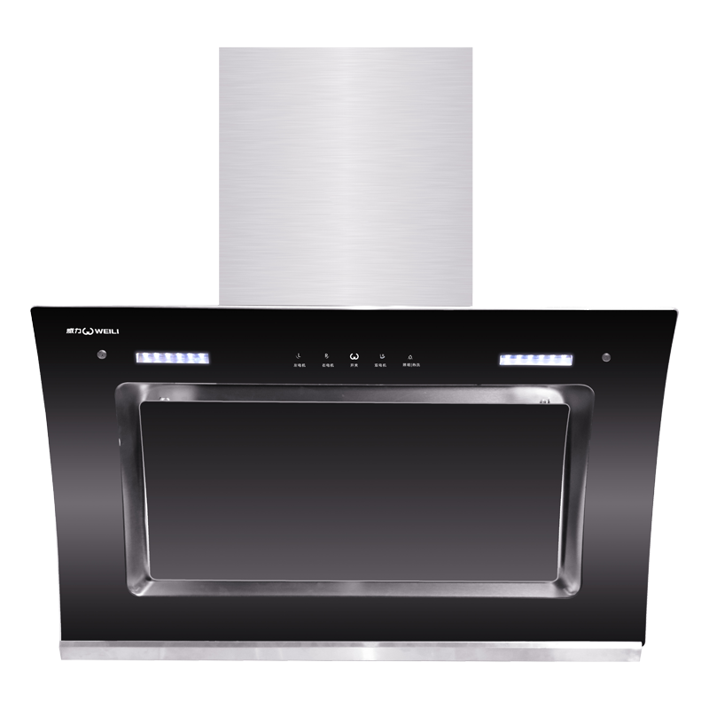 威力(weili)油烟机抽油烟机家用燃气灶具侧吸大吸力脱排油烟机 自动