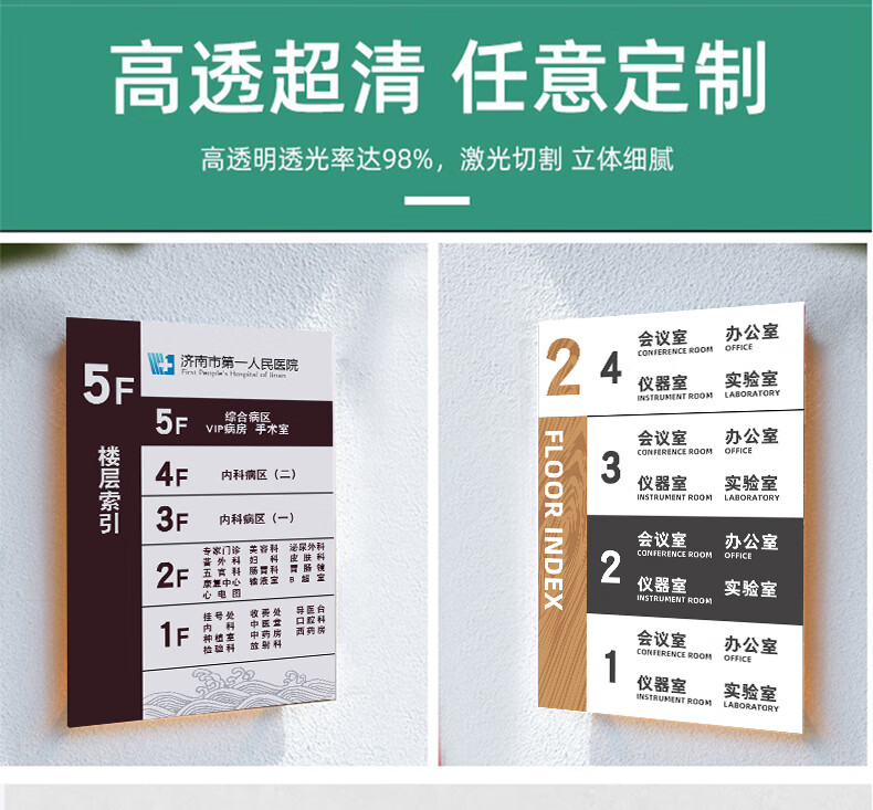 意卡蒙樓層索引指示牌醫院導向牌創意簡約時尚樓層標識牌辦公室商場