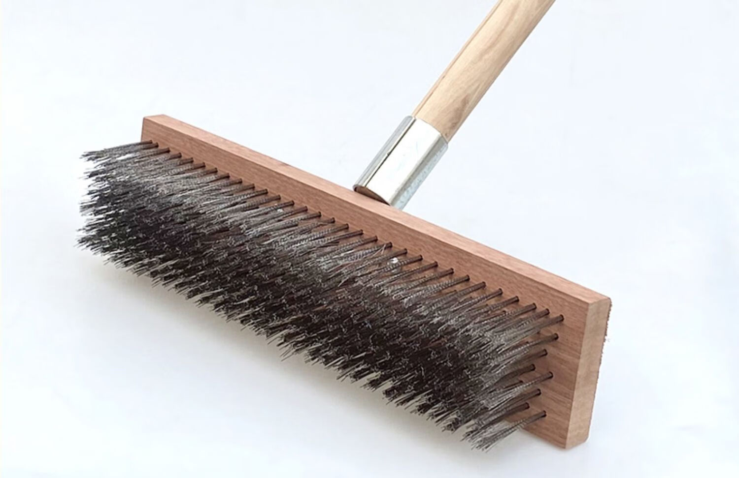 长柄钢丝刷子不锈钢丝地板刷户外庭院去青苔重污垢水泥地刷硬毛刷30cm