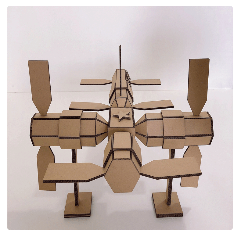 紙火箭模型 紙箱紙板航空航天火箭模型製作材料變廢為寶作業 火箭材料