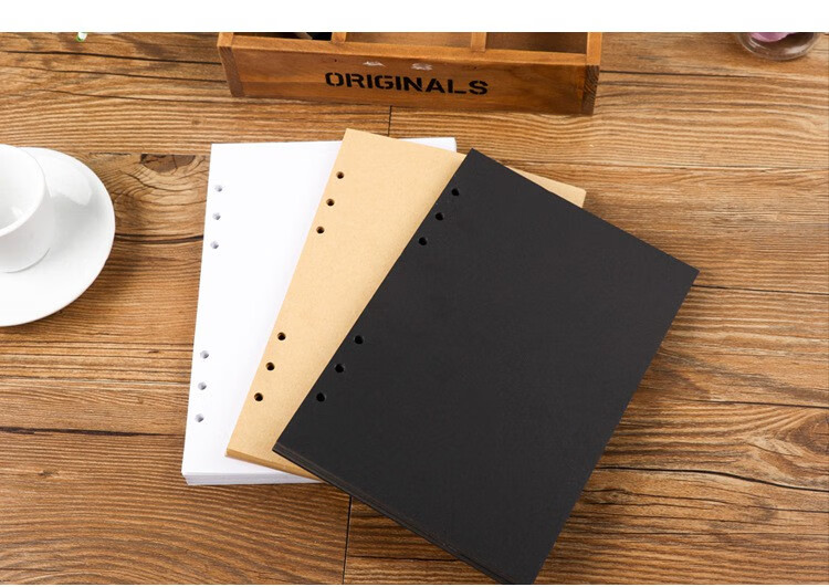 汋约a5b5a4活页本牛皮纸记事本素描本日记本活页纸复古空白手绘本子b5