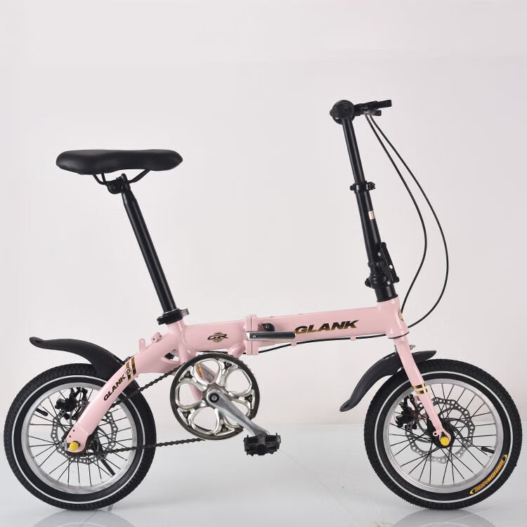 ず迪士尼小孩子好宝宝用的一体轮折叠车儿童单车迷你自行车超小超轻铝