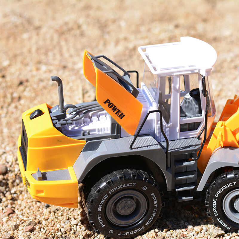 铲车铲机大号惯性仿真工程车模型儿童沙滩玩具耐摔铲土机男孩礼物