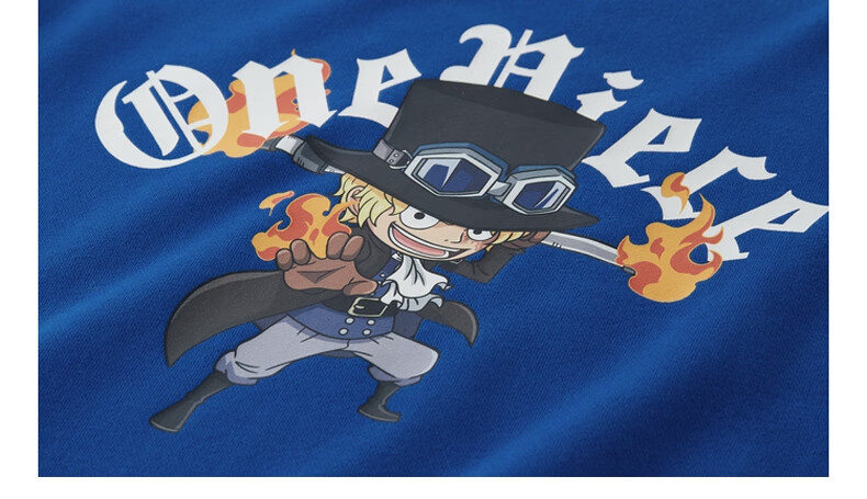 baleno班尼路童装2021秋季新款男童航海王印花圆领长袖卫衣儿童中大童