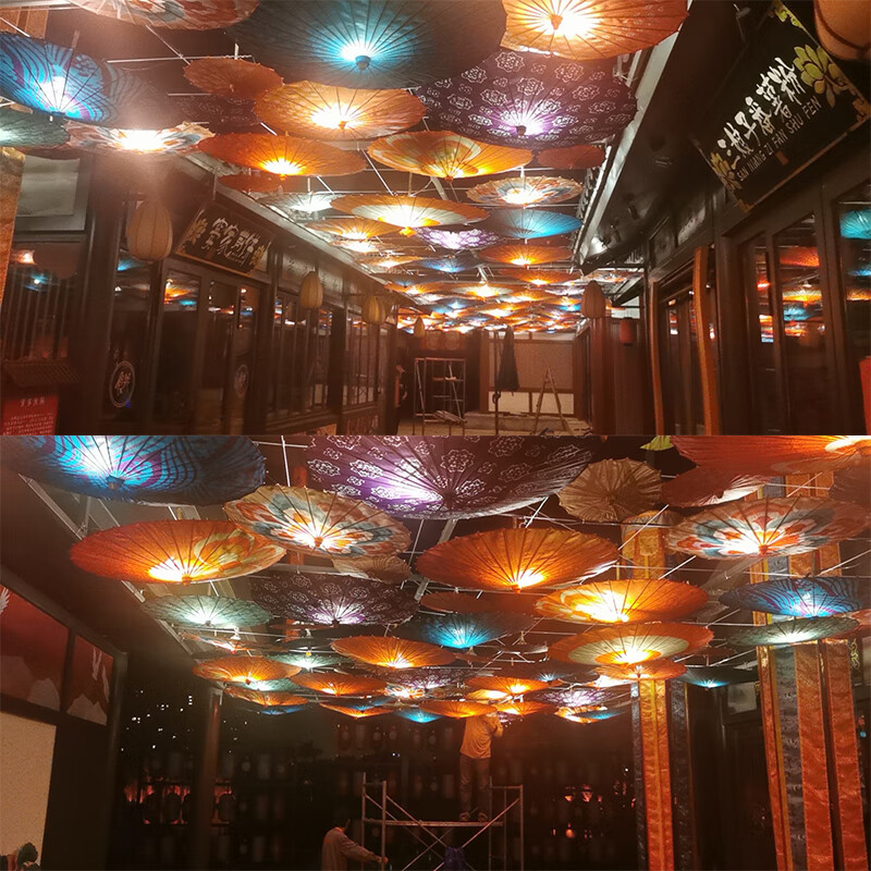 油纸伞古风伞油纸伞女古风男女汉服舞蹈伞防雨防嗮室内外装饰吊顶伞伞