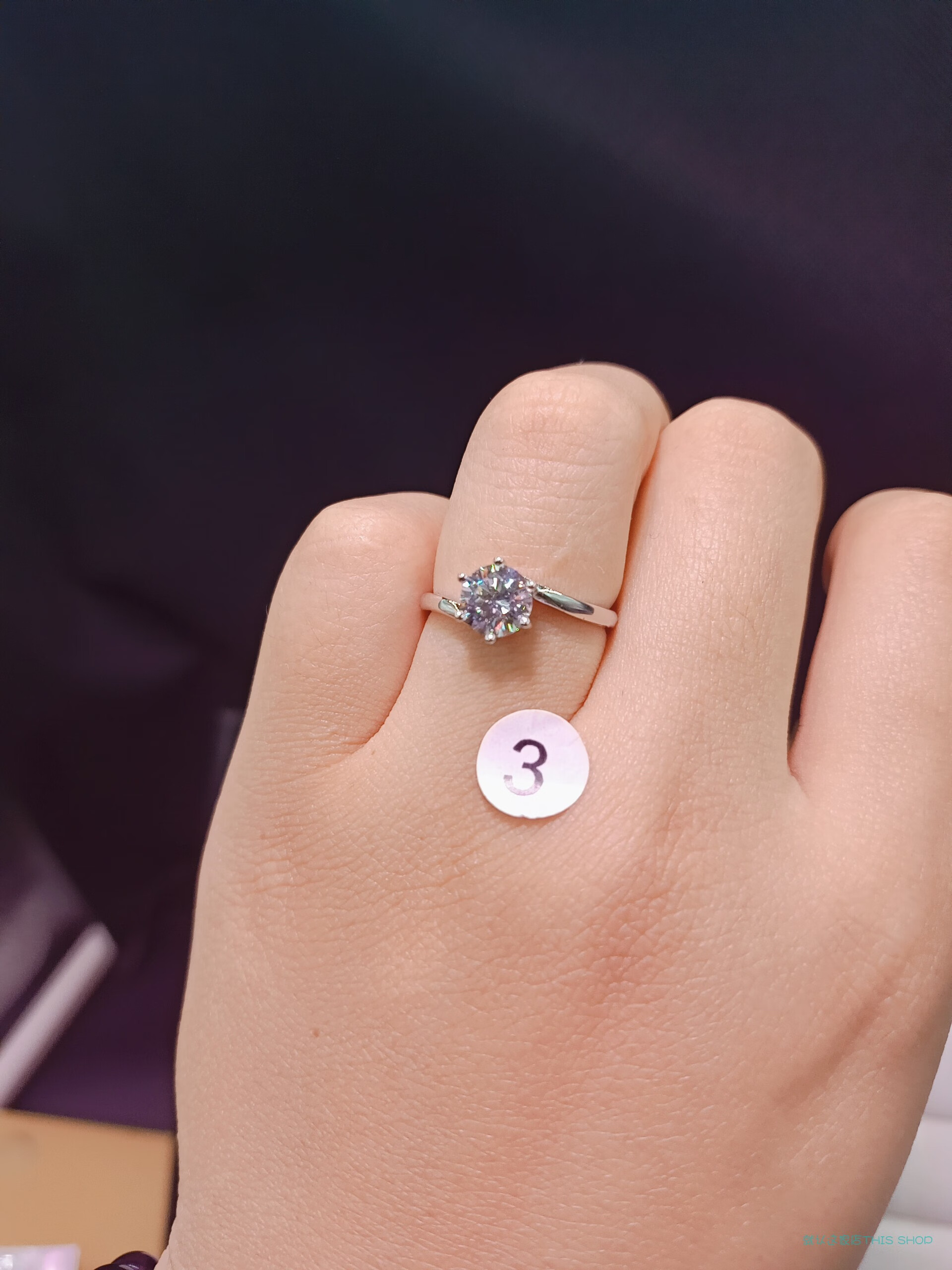 编码1号--22号莫桑钻戒指自助下单,闭口其他需要联系客服 6号(1克拉