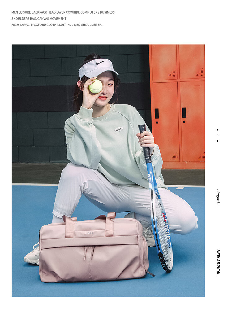GOLF Travel Bag, Sports And Fitness Bag for Women, with Separate Shoe Compartment, Dry And Wet Separation, Handheld Luggage Bag for Business Trips And Travel, Shoulder Bag 30
