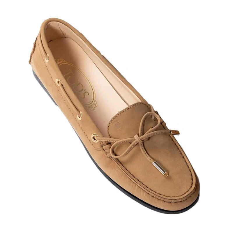 托德斯tods平底鞋女士奢侈品徽标乐福鞋0hz037