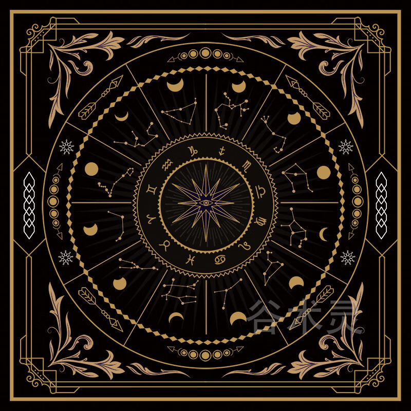 吾诺 可定制 塔罗牌桌布 背景布 塔罗布推牌布 1 85-85cm【图片 价格