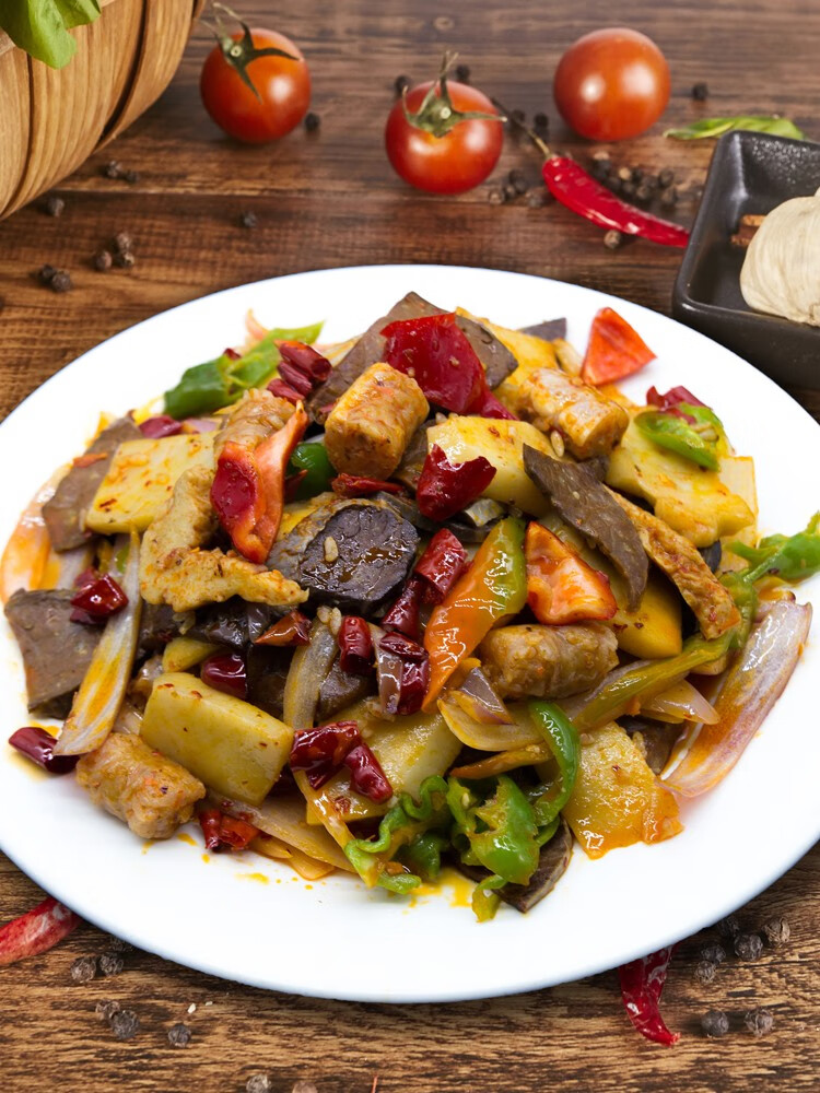 8斤散装新疆美食伊犁阿社刚面肺子米肠子黑白肺真空