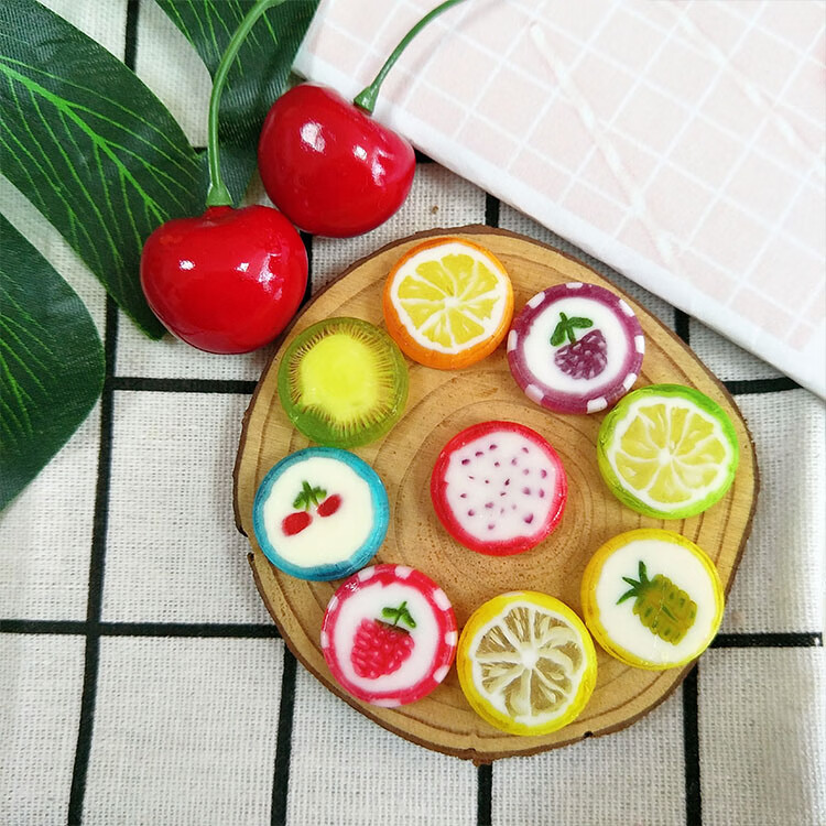 水果切片糖糖果意礼物水果糖喜糖结婚零食水果切片糖2500g约750颗