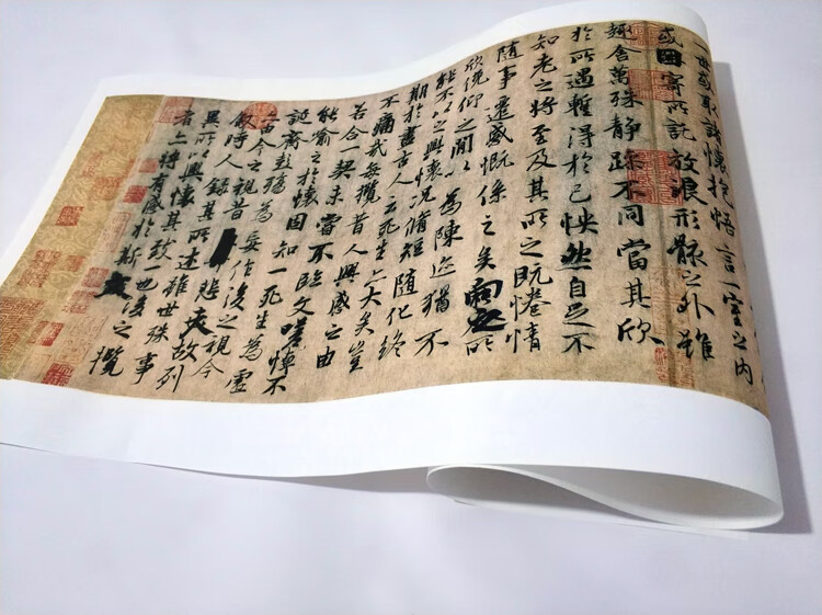 冯承素神龙本王羲之兰亭序行十大名帖画古代法品字画王羲游目帖29x73