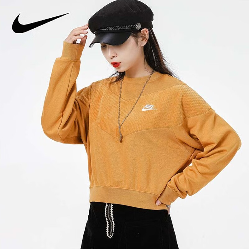 nike耐克女装春季新款运动休闲圆领保暖套头衫卫衣bv4113675dd5633622