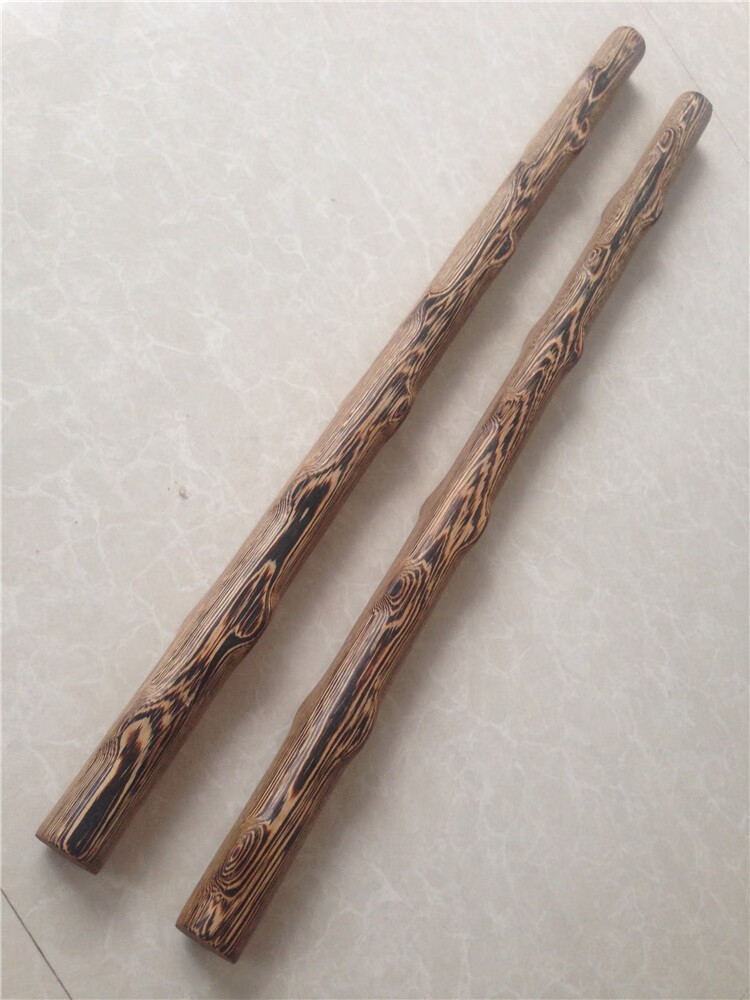 黑檀木短棍实木棍子武术长棍太极鞭杆魔杖汽车防身红木健身棍鸡翅木58