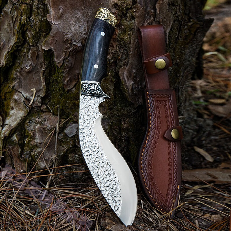 尼泊尔军弯刀 廓尔喀军刃户外狗腿开山刃大号开刃弯刃军刀加长尼布尔