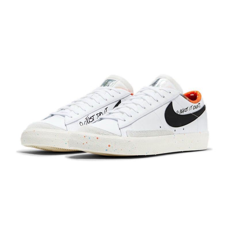 nike耐克blazer low 77 開拓者 米白彩潑墨低幫 休閒鞋 運動鞋 板鞋