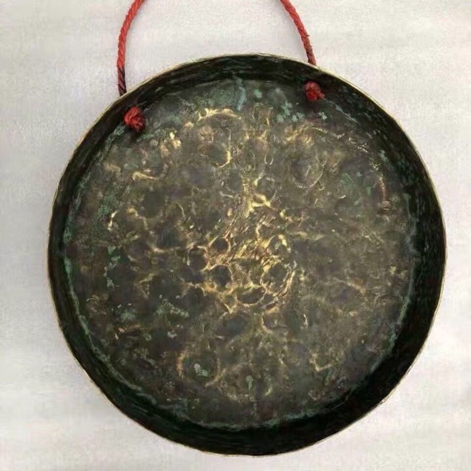 青铜老锣 老铜锣 舞狮 醒狮锣 高边平底响铜锣 锣鼓 民间打击乐器 42