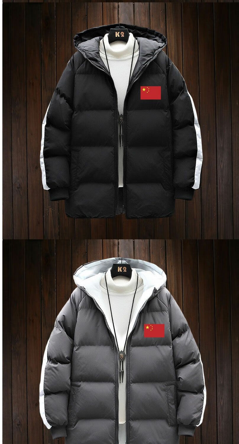 凯日虎中国国家队冬季短款羽绒男女体育生冬训加厚运动连帽外套羽绒服