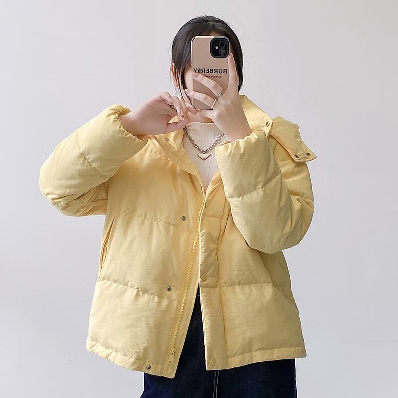 mostvevy支持国货支持国货2022年新款韩国短款羽绒服女宽松白鸭绒时尚