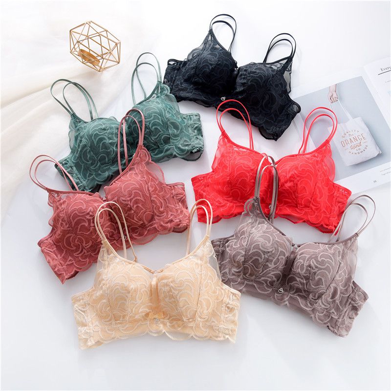 固定双肩带文胸馒头杯平胸小胸显大聚拢美背加厚6cm文胸上托无钢圈