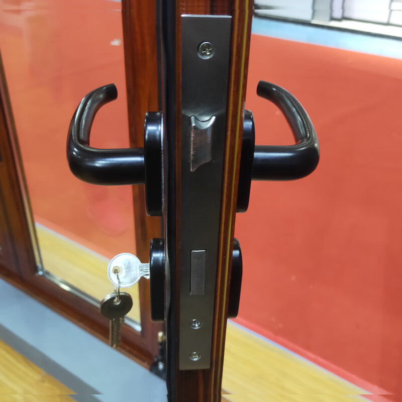 阳台推拉大折叠门锁玻璃门推拉门折叠门移门锁带钥匙锁具门锁白色354