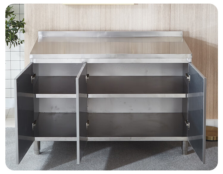 全不锈钢整体简易柜子租房用厨房橱柜灶台柜一体家用组合储物碗柜80