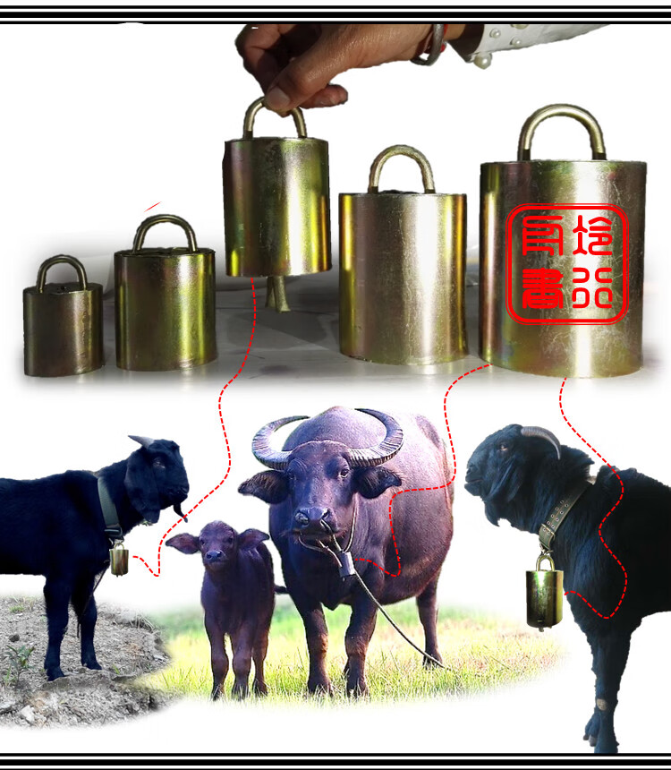 加厚特响牛铃铛羊铃铛兽牛用羊脖子盗响养殖设备铜铃牛羊铃铛 1# 特