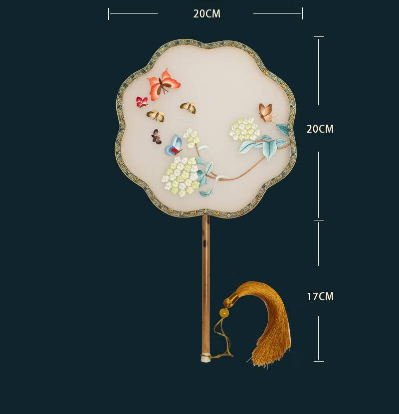 双面绣团扇扇子绣花手工苏绣团扇旗袍圆扇双面刺绣香妃竹复古风汉服