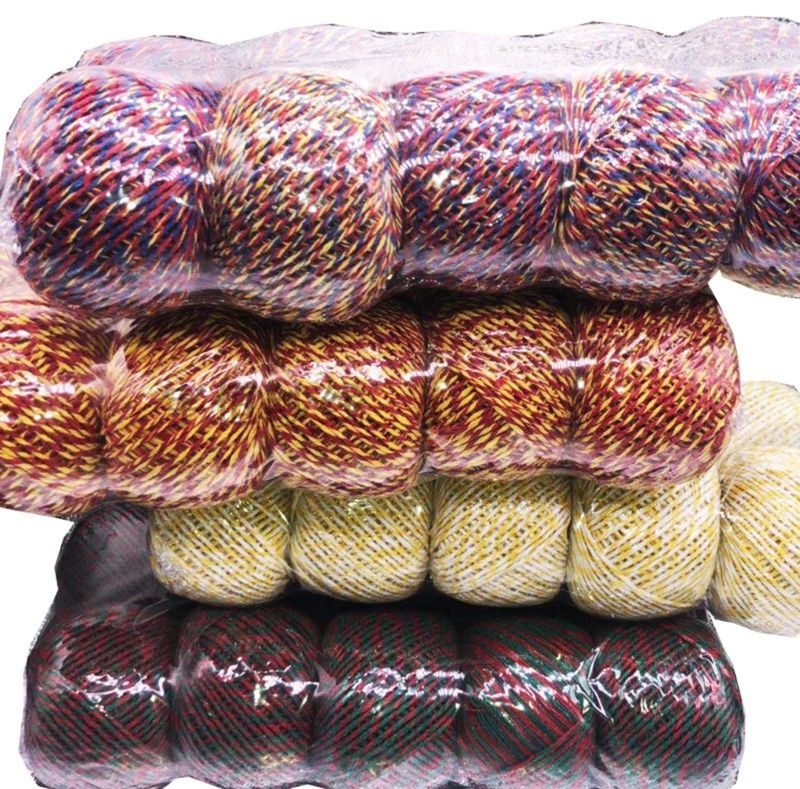 青意萱粽子线棉线绳包装粽子绳包粽子线专用棉线包粽子的线黄白10个装