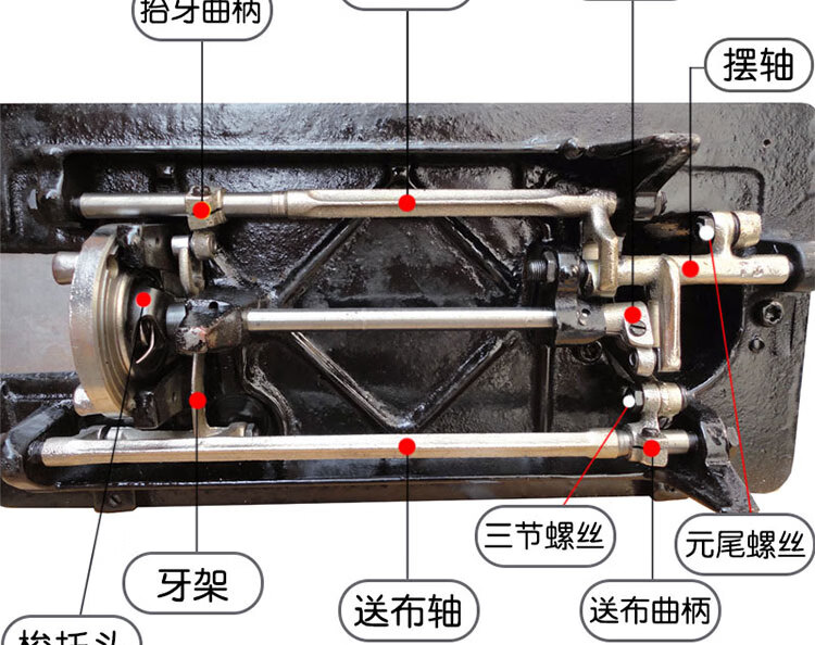 缝纫机配件家用老式电动脚踏式零件飞人上海蝴蝶牡丹牌抬牙抬牙轴