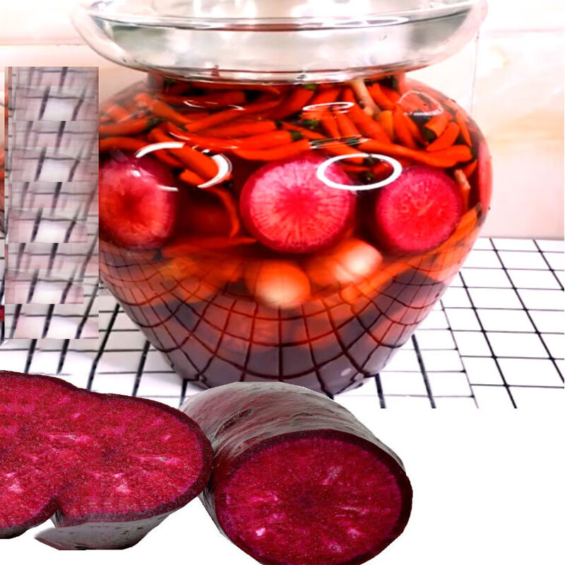 涪陵红心胭脂萝卜 新鲜红皮红心萝卜泡菜水四川腌制酸辣萝卜 5斤装