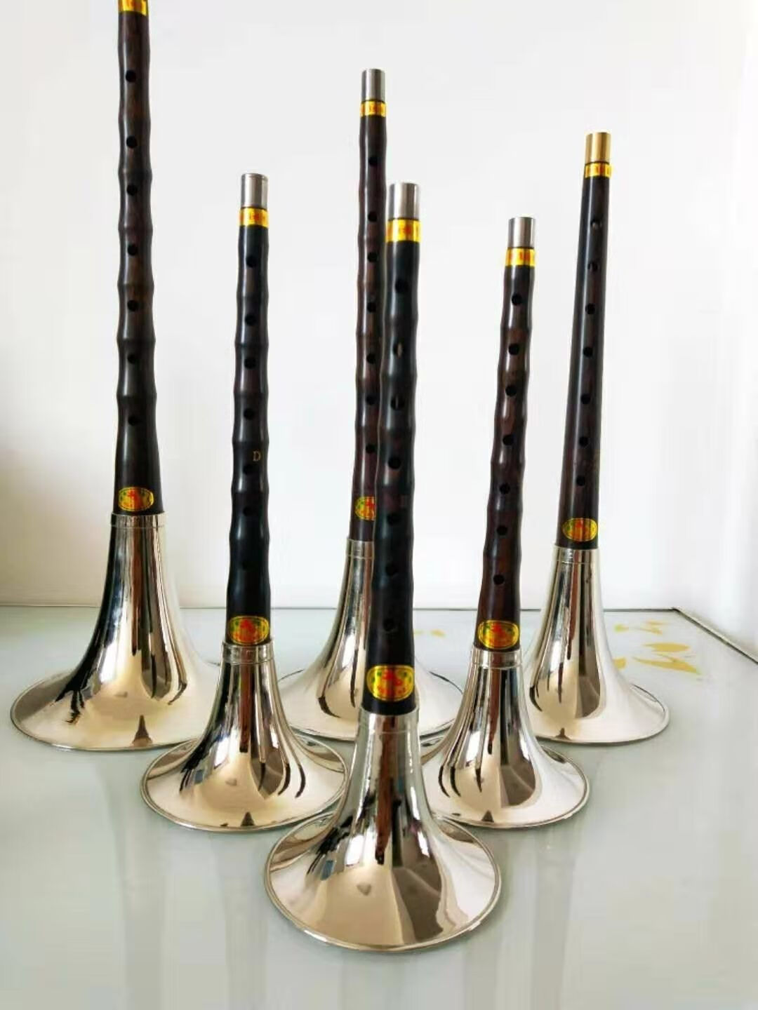 唢呐乐器演奏级唢呐杆子红白喜事降b/d/c调大中小杆 降a调杆(35厘米长