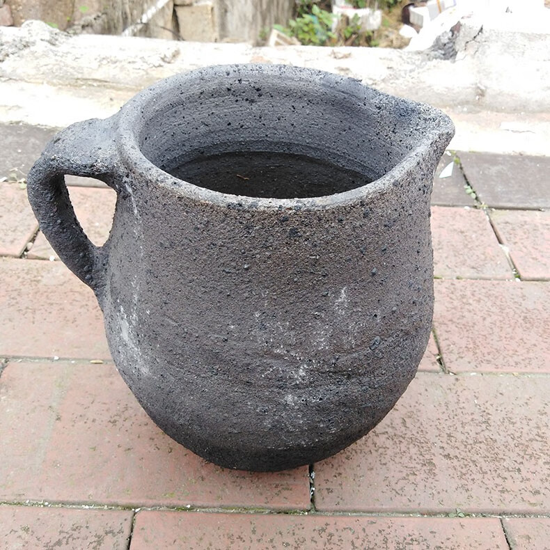 云睿无釉老式土砂罐烤茶罐燃气明火耐高温800度干烧中药罐黑砂锅瓦罐