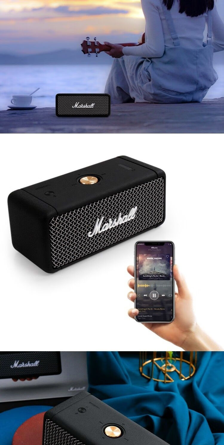 马歇尔(marshall) marshall emberton马歇尔蓝牙音箱防水便携音响网红