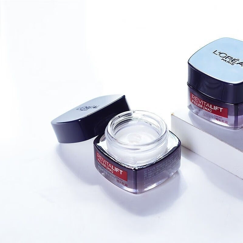 欧莱雅复颜玻尿酸水光精华太空霜面霜安瓶亮肤修护淡纹清爽补水太空霜