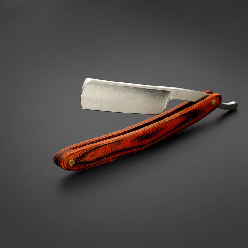 实木柄复古剃刀手动老式剃刀刮脸刀修面剃头刀发廊理发店剃须刀架加