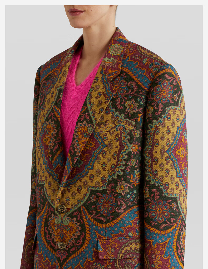 etro/艾绰/2021秋冬新款/女士/花卉图案西装夹克 多色 38