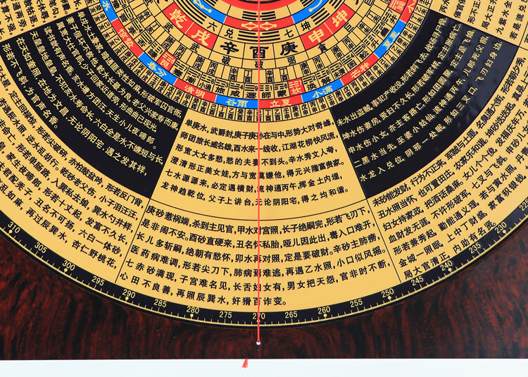 享惠油罗盘崇道堂过路阴阳罗盘9寸风水盘纯铜金锁玉关盘指南针【图片