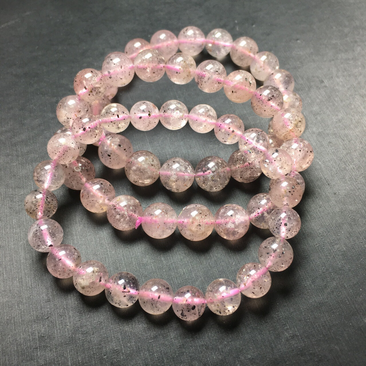 【官方旗舰】芙芬新品天然水晶粉云母手链女款粉色共生云母水晶手串