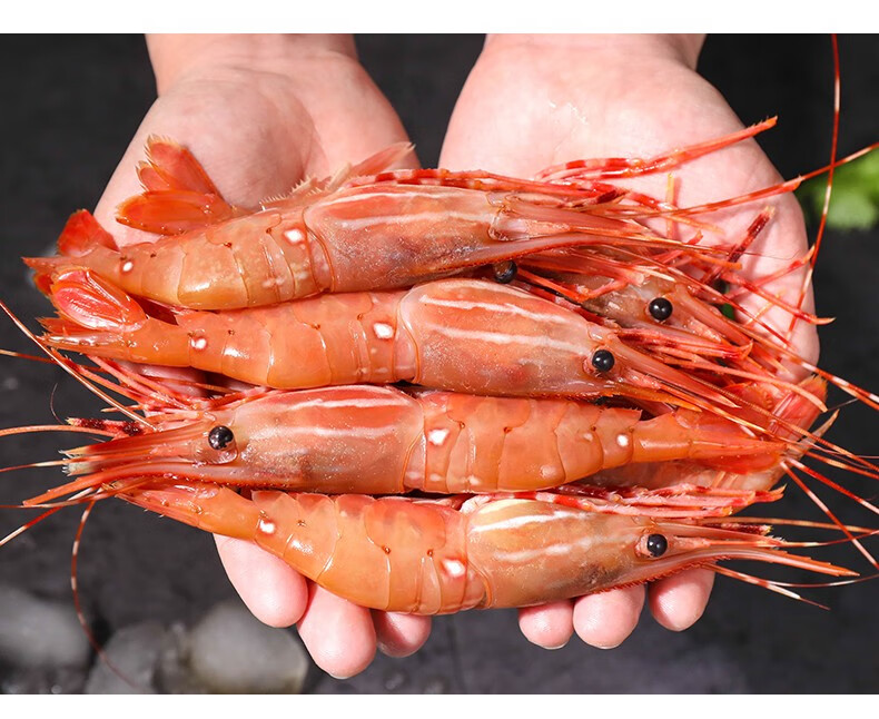 产地直采三蟹岛加拿大牡丹虾刺身大号北极甜虾斑点虾大虾海鲜水产即食